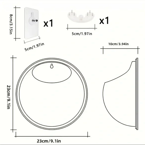 ❗️SOLD❗️2 (TWO) Wall-mounted Decorative Set, Hydroponic Plant Transparent - Picture 5 of 16